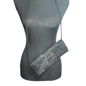 3/25$ (Mix)Le Chateau Black Clutch with Lace Textured Design